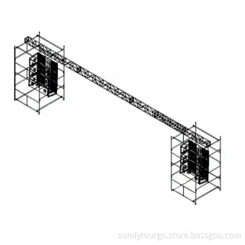 Tourgo Aluminum DJ truss, speaker truss, stage truss design